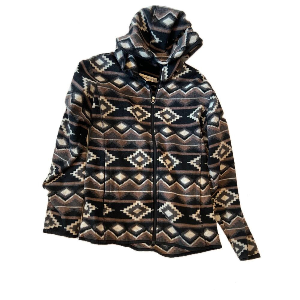 Amazon Essentials Native Pattern Hooded Shacket Mens L